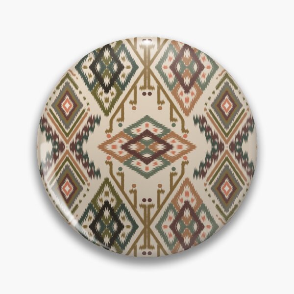 Item preview, Boho Tribal earth tone ikat designed and sold by PearlAndJade.
