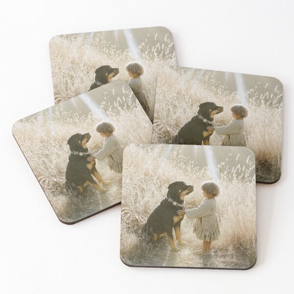 Item preview, Child and Rottweiler in Sunlit Field designed and sold by lautir.