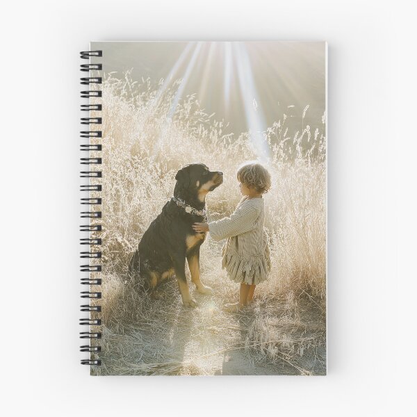 Item preview, Child and Rottweiler in Sunlit Field designed and sold by lautir.
