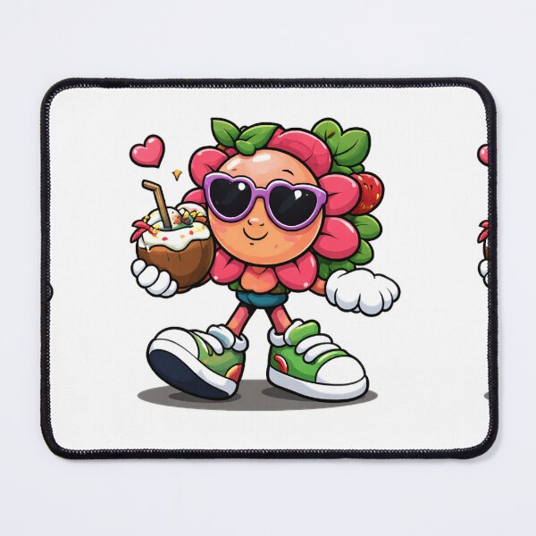 Item preview, Cute Tropical Flower Mascot Cartoon Summer Vibes Design designed and sold by Sadia Jannat.