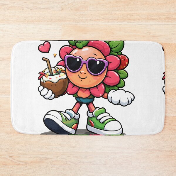 Item preview, Cute Tropical Flower Mascot Cartoon Summer Vibes Design designed and sold by Sadia  Jannat.
