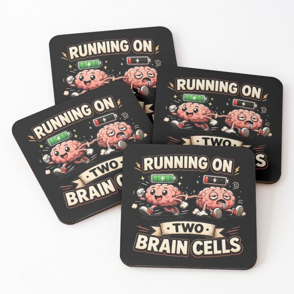 Item preview, Running On Two Brain Cells Funny Meme Minimal Design designed and sold by Tropivaro.