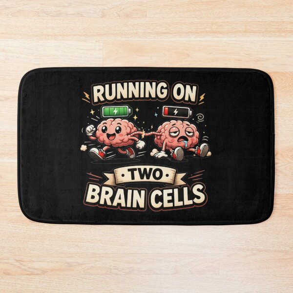 Item preview, Running On Two Brain Cells Funny Meme Minimal Design designed and sold by Tropivaro.