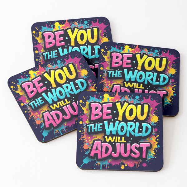 Item preview, Be You The World Will Adjust | Mental Health Quote Retro Neon Design | Self-Love Graphic Design | Motivational Aesthetic Art Print designed and sold by KS-and-Prints.