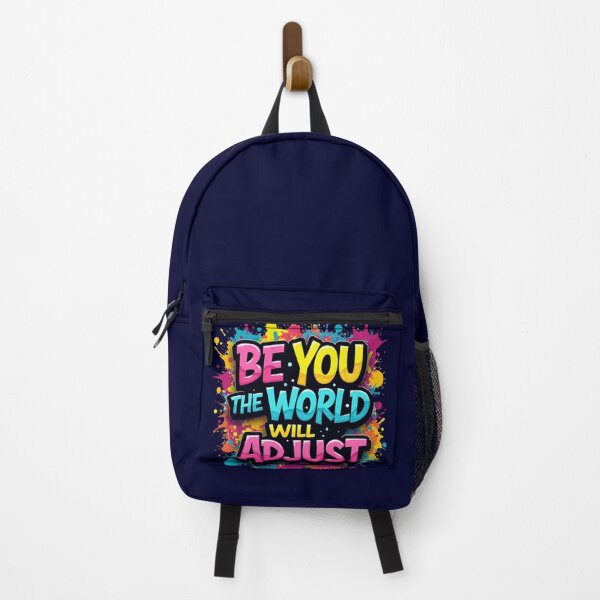 Item preview, Be You The World Will Adjust | Mental Health Quote Retro Neon Design | Self-Love Graphic Design | Motivational Aesthetic Art Print designed and sold by KS-and-Prints.