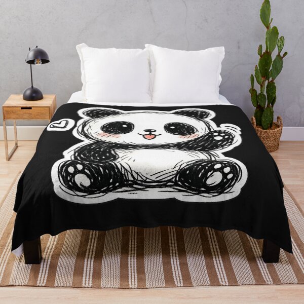 Item preview, Cute Panda Doodle Sticker – Kawaii Bear Cartoon, Hand Drawn Sketch Style, Aesthetic Animal Art designed and sold by irfanshikh.