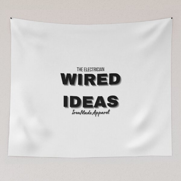 Item preview, WIRED IDEAS Electrician T-Shirt – Clever Electrical Humor Tee for Electricians, Linemen & Skilled Trades Pros designed and sold by IronMade Apparel.