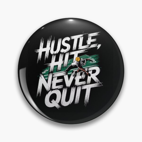 Item preview, Hustle Hit Never Quit Motivational Streetwear Typography designed and sold by The Curated Palett.