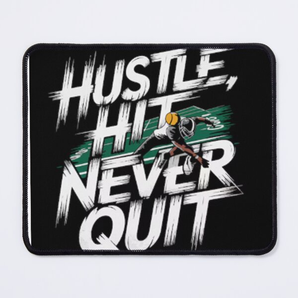 Item preview, Hustle Hit Never Quit Motivational Streetwear Typography designed and sold by The Curated Palett.