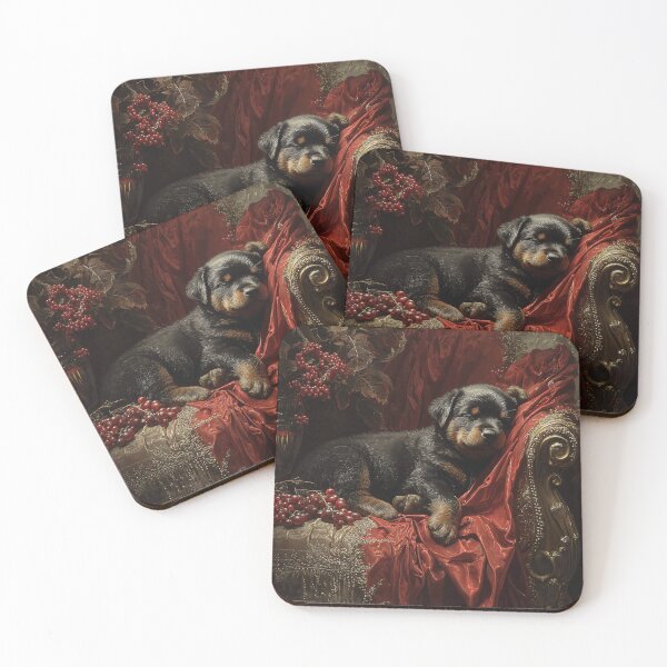 Item preview, Sleeping Rottweiler Puppy in Ornate Chair designed and sold by lautir.