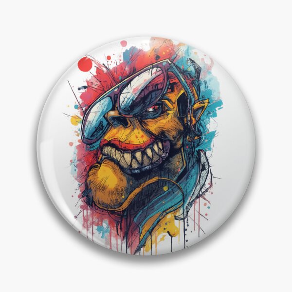 Item preview, Urban Street Gorilla - Cyberpunk Graffiti Art designed and sold by HubiUrbanStudio.