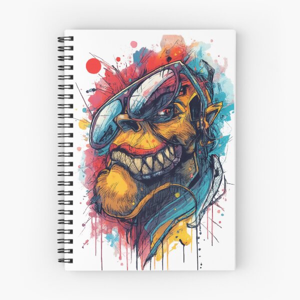 Item preview, Urban Street Gorilla - Cyberpunk Graffiti Art designed and sold by HubiUrbanStudio.