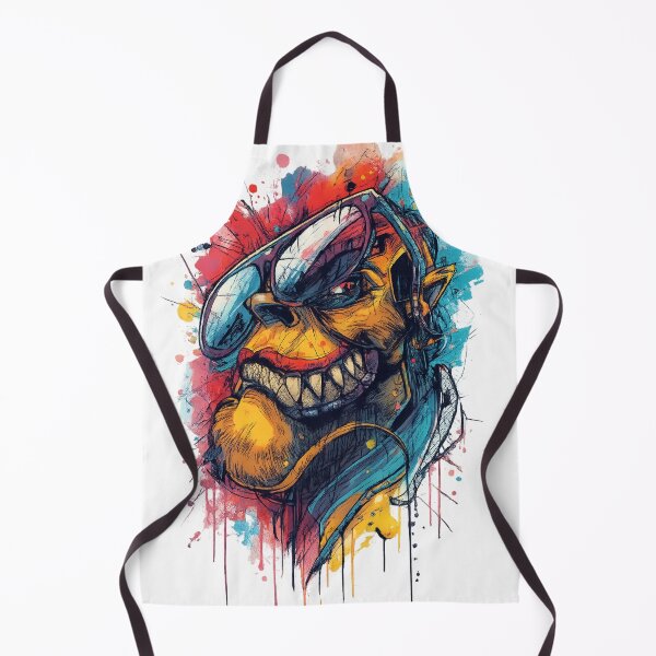 Item preview, Urban Street Gorilla - Cyberpunk Graffiti Art designed and sold by HubiUrbanStudio.