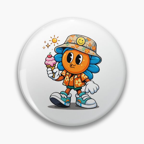 Item preview, Cute Ice Cream Flower Mascot Cartoon Summer Character Design designed and sold by Sadia  Jannat.
