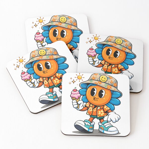 Item preview, Cute Ice Cream Flower Mascot Cartoon Summer Character Design designed and sold by Sadia  Jannat.