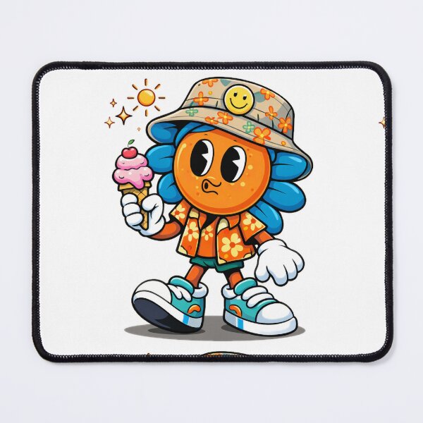 Item preview, Cute Ice Cream Flower Mascot Cartoon Summer Character Design designed and sold by Sadia Jannat.