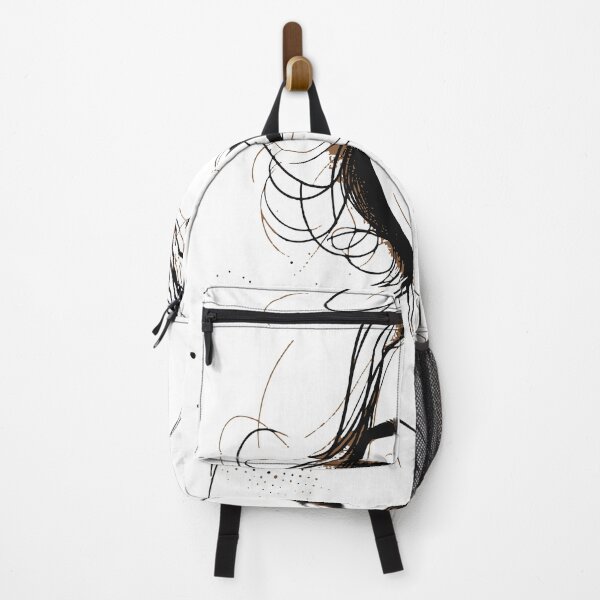 Item preview, Hand-drawn portrait illustration of a joyful smiling woman rendered in ink lines and splatter accents, conveying happiness, freedom, designed and sold by Dejbar.