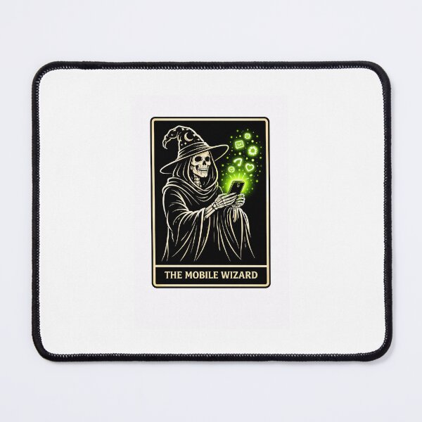 Item preview, The Mobile Wizard Tarot Card - iOS Android App Developer Gift designed and sold by ByteAndBones.