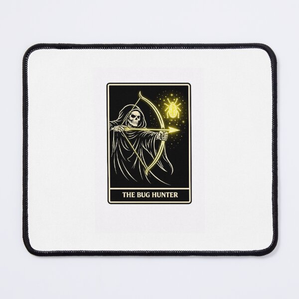 Item preview, The Bug Hunter Tarot Card - Ethical Hacker Tech Humor Gift designed and sold by ByteAndBones.