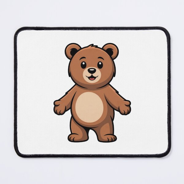 Item preview, Brown Standing teady bear illustration graphic art designed and sold by MagicMaker1984.