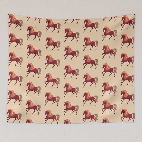 Item preview, Abstract Horse – Colorful Ribbon Motif designed and sold by Dogandesighn.