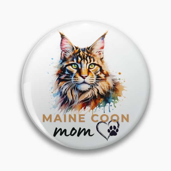 Item preview, Maine Coon Mom Watercolor Design – Colorful Fluffy Cat Lover Gift for Maine Coon Owners designed and sold by ArcticFoxStudio.