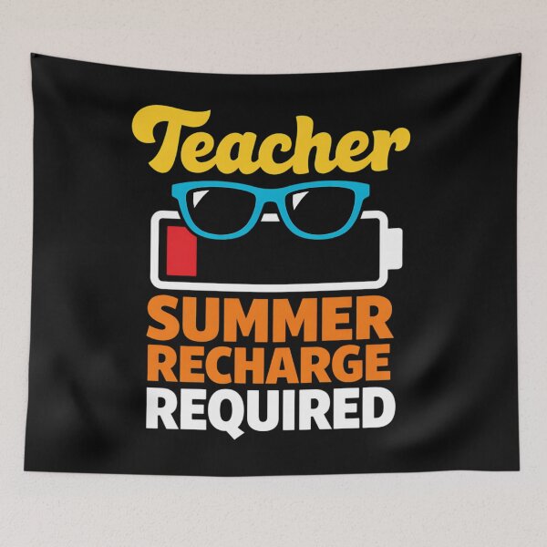 Item preview, Teacher Summer Break Recharge Required Last Day School Women Funny designed and sold by clothesy7.