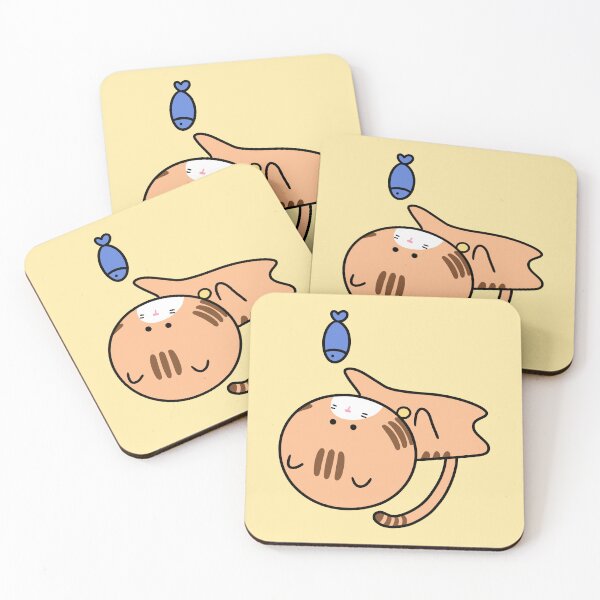 Item preview, Funny Orange Tabby Cat Looking at Blue Fish Illustration designed and sold by ubborn.
