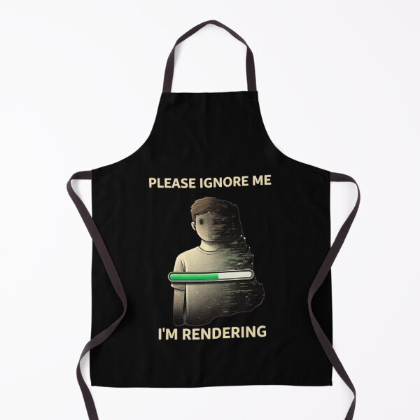 Item preview, Please Ignore Me I’m Rendering Funny Glitch Tech Design designed and sold by Tropivaro.