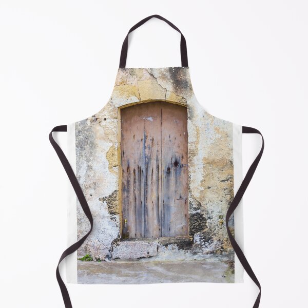 Item preview, Weathered Wooden Door Set in Old Stone Wall With Arched Entrance and Rustic Texture designed and sold by Nmallia.