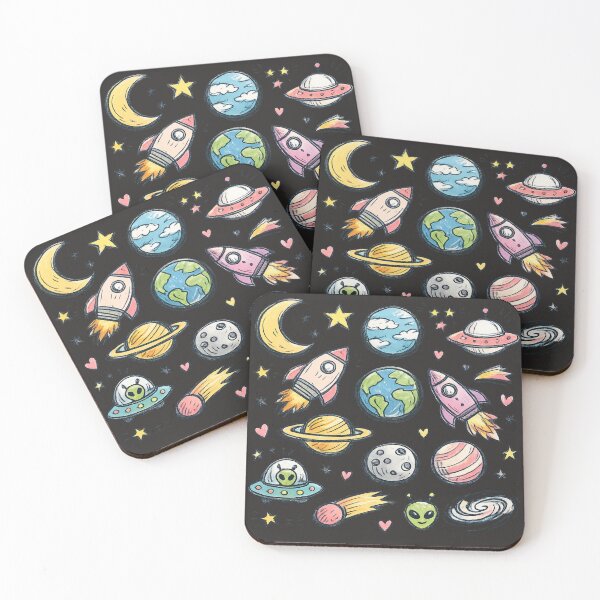 Item preview, Cute Space Doodle Sticker Pack – Planets, Rockets, UFO, Galaxy Cartoon Set designed and sold by irfanshikh.