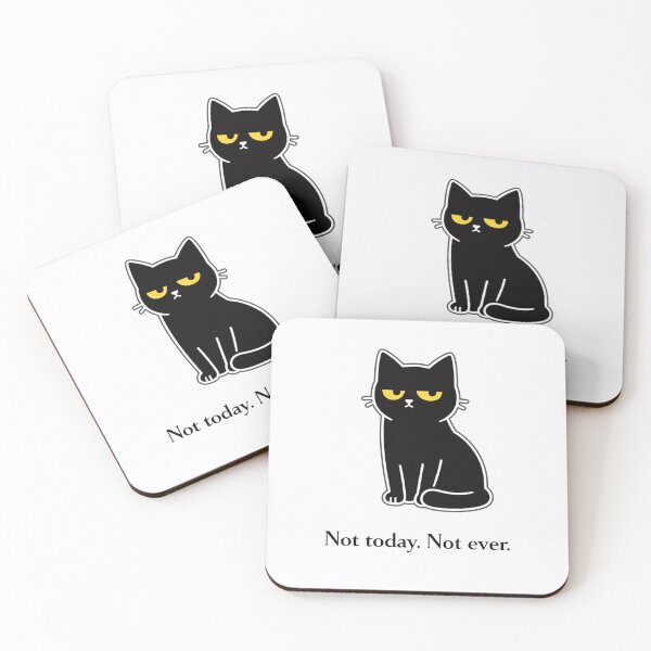 Item preview, A Little Bit Haunted: Not today. Not ever. (Black Cat) designed and sold by Haunted House of Cards.