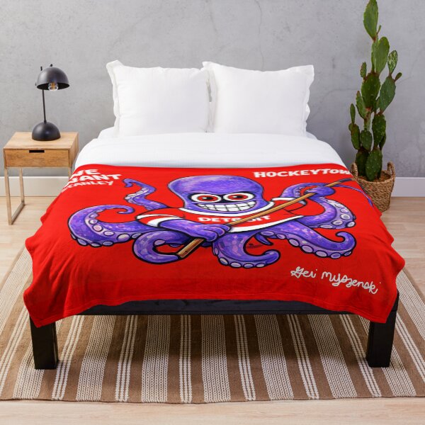 Item preview, Detroit Red Wings NHL Hockey Al The Octopus Mascot designed and sold by The Art Queen Of Michigan .