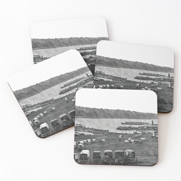 Item preview, Civil War Wagon Train James River Virginia Photograph designed and sold by TheSoulOfArt.
