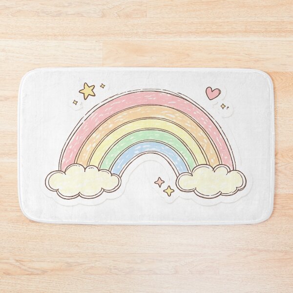 Item preview, Cute Rainbow Sticker – Pastel Kawaii Cloud Rainbow, Aesthetic Hand Drawn Art designed and sold by irfanshikh.