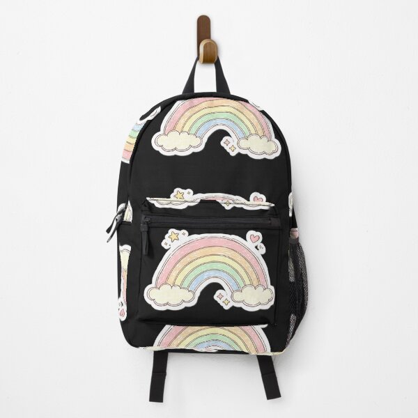 Item preview, Cute Rainbow Sticker – Pastel Kawaii Cloud Rainbow, Aesthetic Hand Drawn Art designed and sold by irfanshikh.