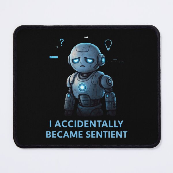 Item preview, I Accidentally Became Sentient Funny Robot Sci-Fi Meme Design designed and sold by Tropivaro.