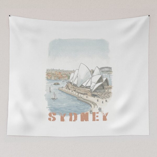 Item preview, The Impossible Citrus: Sydney Opera House – Expressionist Architecture Art Print designed and sold by FreiherrPK.