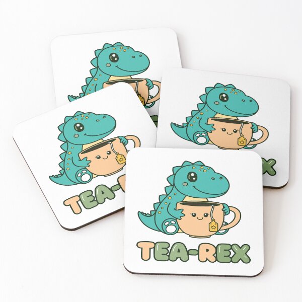 Item preview, Cute Dino 'Tea-Rex' Illustration designed and sold by CeliaZnx.