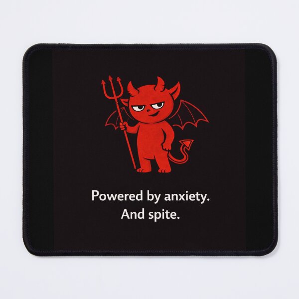 Item preview, A Little Bit Haunted: Powered by anxiety. And spite. (Devil) designed and sold by Haunted House of Cards.