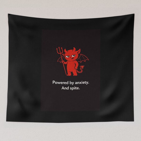 Item preview, A Little Bit Haunted: Powered by anxiety. And spite. (Devil) designed and sold by Haunted House of Cards.