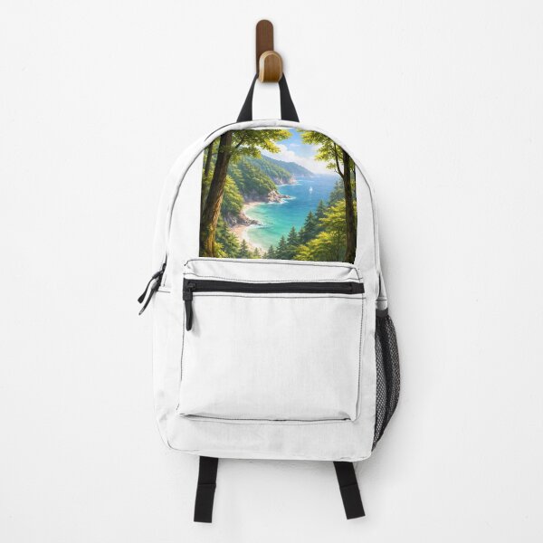 Item preview, Nature Forest Path Coastal Ocean Landscape Art designed and sold by ascendzero.