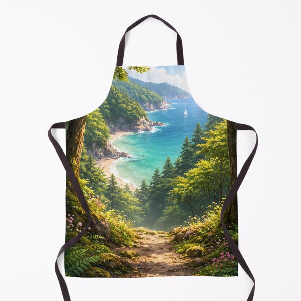 Item preview, Nature Forest Path Coastal Ocean Landscape Art designed and sold by ascendzero.
