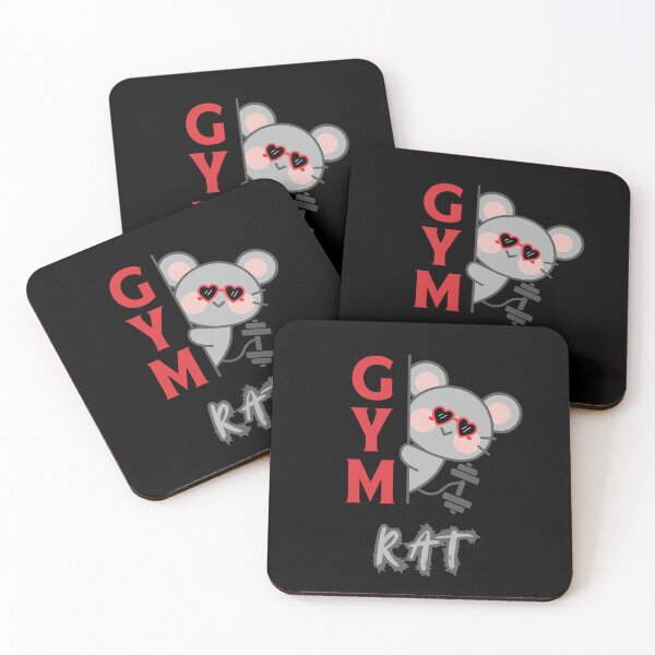 Item preview, Cute Gym Rat - Mouse Weightlifting designed and sold by LoudVictory.