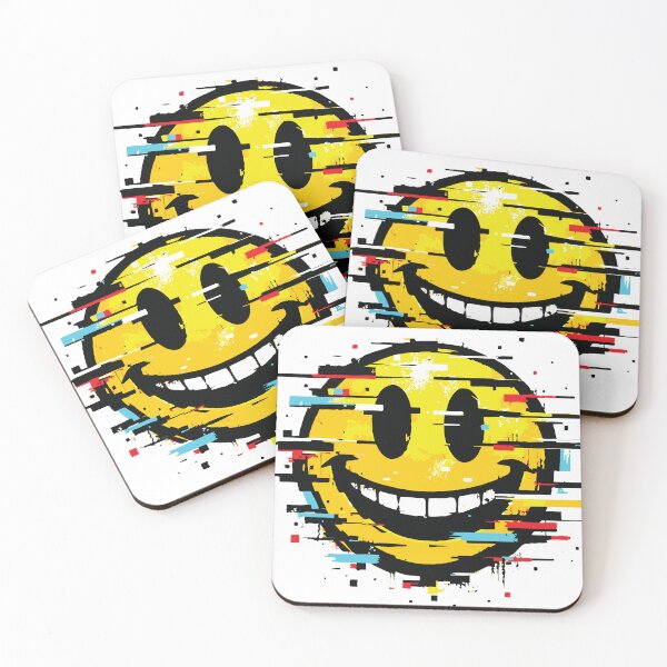 Item preview, Modern 'glitch' effect – like a digitally broken smiley that still conveys positivity. designed and sold by Dejbar.