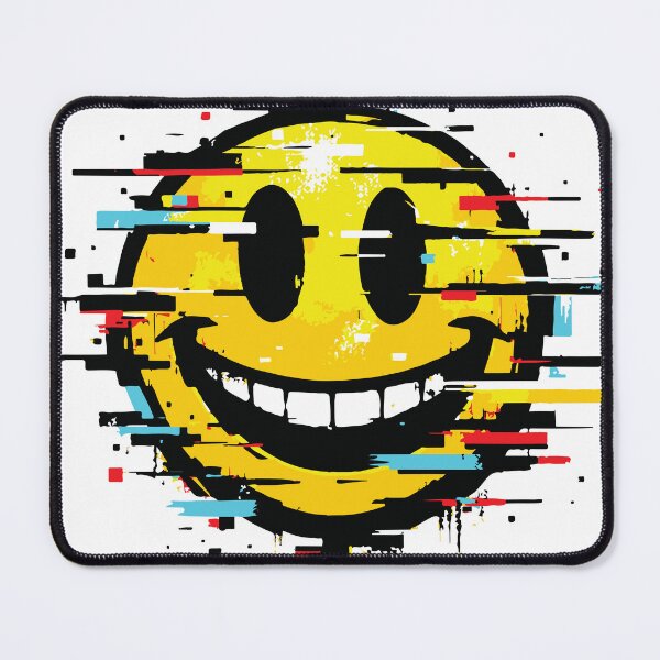 Item preview, Modern 'glitch' effect – like a digitally broken smiley that still conveys positivity. designed and sold by Dejbar.