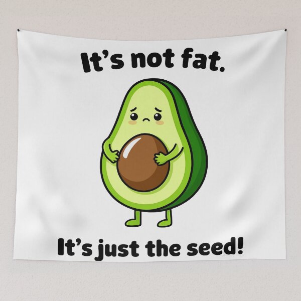 Item preview, Funny Kawaii Avocado Pun: It's Just The Seed designed and sold by Echo-Draw.