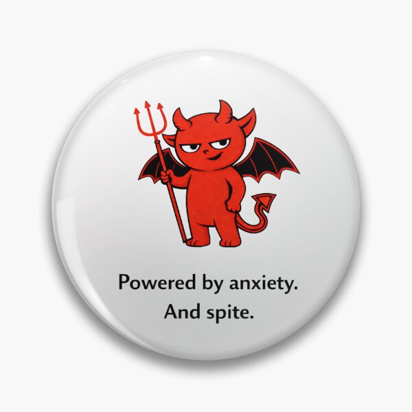 Item preview, Copy of A Little Bit Haunted: Powered by anxiety. And spite. (Devil) designed and sold by Haunted House of Cards.