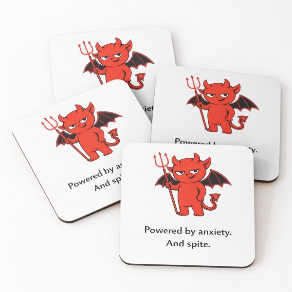 Item preview, Copy of A Little Bit Haunted: Powered by anxiety. And spite. (Devil) designed and sold by Haunted House of Cards.