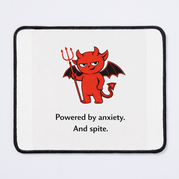 Item preview, Copy of A Little Bit Haunted: Powered by anxiety. And spite. (Devil) designed and sold by Haunted House of Cards.